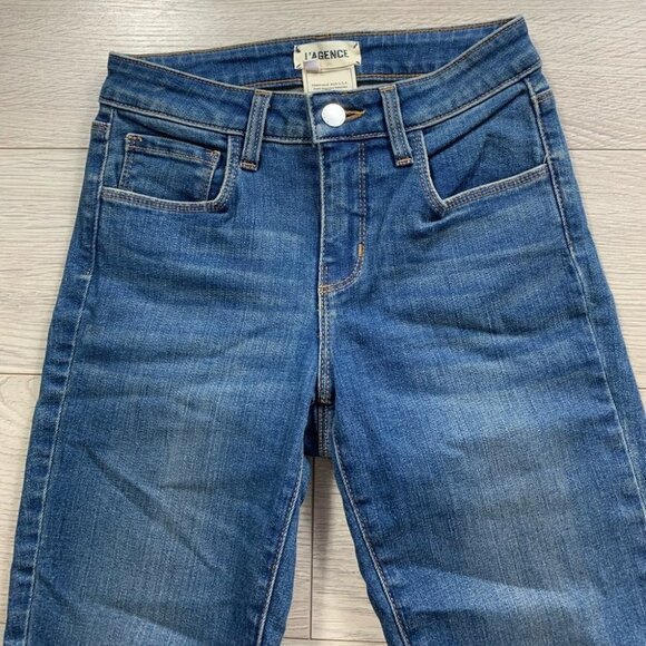 L’AGENCE Tilly Slim Straight Raw Hem Premier Jeans - Picture 6 of 16